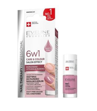 Eveline Cosmetics Eveline Nail Therapy 6v1 balzam in lak za nohte Dusty Pink 5 ml
