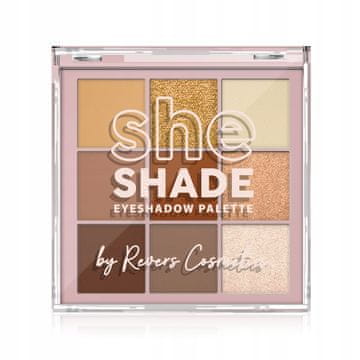 REVERS Paleta senčil za oči Revers SHE SHADE 01 Classy Bronze - 9 barv