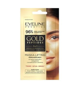 Eveline Cosmetics Eveline Gold Peptides 3-v-1 lifting maska proti gubam 8 ml