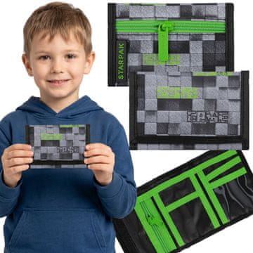 STARPAK Game Denarnica za fanta, denarnica za denar, denarnica z zaponka na sprijemalni trak za igralca, gamer 9x13x1 cm