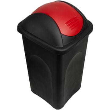 Northix Plastični koš za smeti 60 L z nihajnim pokrovom rdeč