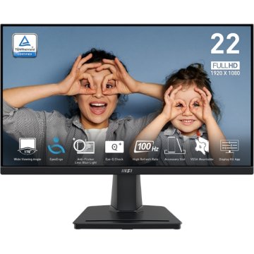 MSI Zaslon PRO MP225V / 21.5" / FHD / VA / 100Hz / 1ms (MPRT) / črn