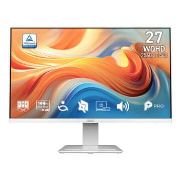MSI Zaslon PRO MP273QW E14 / 27" (68.8 cm) / 144Hz / 4ms (GTG) / IPS / bel