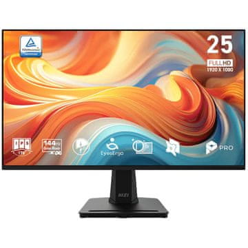 MSI Zaslon PRO MP251 E14L / 24,5" (62,2 cm) / 1920 X 1080 / 144 Hz / 1 ms
