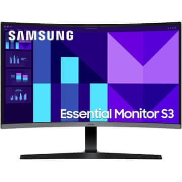 Samsung Zaslon Essential S3 S39GD (S27D390GAU) 68,5 cm (27") / 1920x1080 / VA / 100 Hz / 4 ms / črn / ukrivljen (1800R)