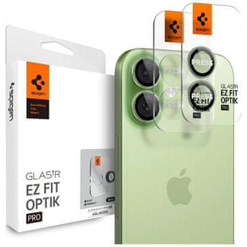 Spigen SPIGEN OPTIK PRO GLAS.TR EZ FIT OVITEK ZA KAMERO ZA IPHONE 17 16 16 PLUS 2 KOS