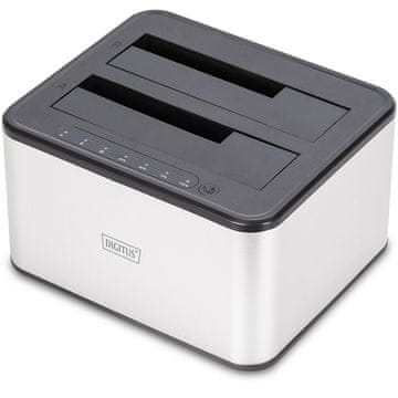 Digitus Docking USB ->2x 2,5"/3,5" SATA HHD, SSD srebrn