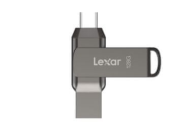Lexar USB ključek Lexar JumpDrive Dual Drive D400, 128GB, USB 3.1 Type-C, 130 MB/s