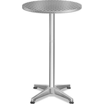 Northix Nastavljiva zložljiva aluminijasta barska miza Ø60 cm