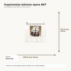 Roland Ergonomska ledvena opora BKT – avtomobilska opora za hrbet 456,8 × 163,9 × 473,3 mm