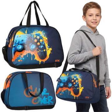 STARPAK Gamepad Prostorna športna/potovalna torba z ramenskim trakom za fante, s ključkom, za igralca, gamer 39x16x27 cm