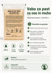 Roland Past za ose in muhe Ø105 × 147 mm – večkratna zunanja past z 200 ml vabe