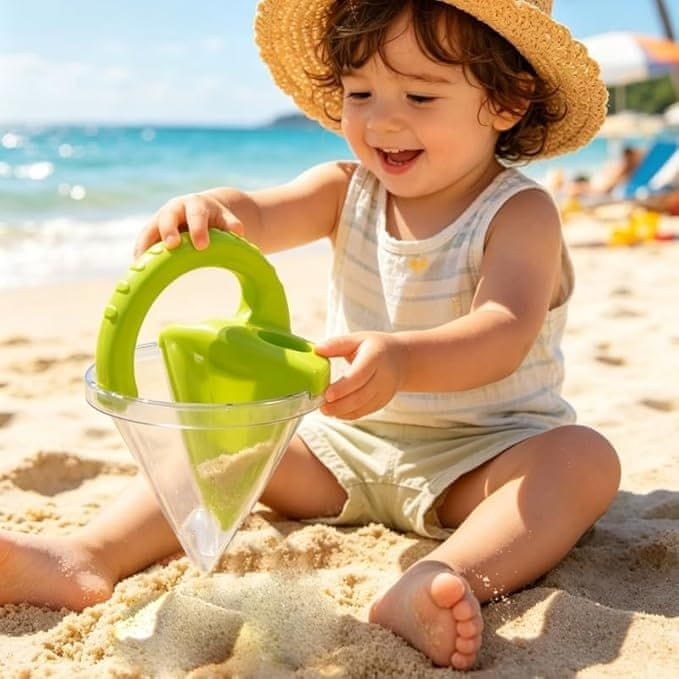 Netscroll Otroška igrača za pesek z lijakom, za plažo in peskovnik, SANDTOY.