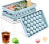 Set modelov za ledene kroglice s posodo in lopatko, 66 ledenih kroglic, ICTRAY