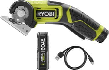 RYOBI RCT4-120G 4V USB akumulatorski rezalnik, 4V 2,0Ah baterija + polnilni kabel USB-C