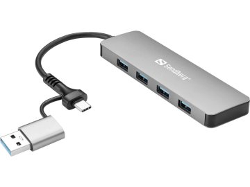 slomart Sandberg USB-C/A na 4xUSB 3.0 zvezdišče 333-98