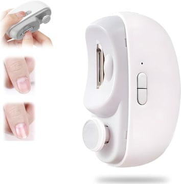 Netscroll 2-v-1 električni strižnik za nohte s 360° pilico, NailCutter