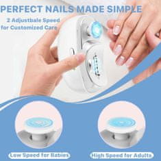 Netscroll 2-v-1 električni strižnik za nohte s 360° pilico, NailCutter