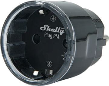 Shelly SHELLY PLUG PM GEN3 13A ZA PAMETNO DOMAČO PAMETNO VTIČNICO Z MAT ČRNO BARVO