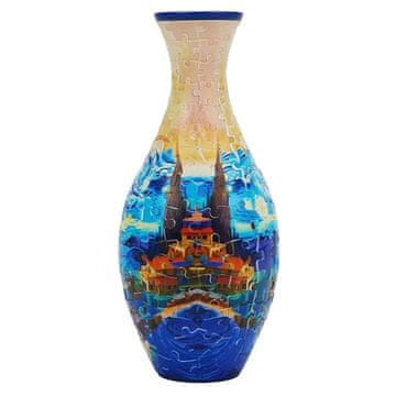 Smania 3D sestavljanka vaza, navdihnjena z Van Goghovimi umetninami ArtVase - Grad pod zvezdnatim nebom