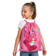 sarcia.eu Care Bears Roza, dekliška torba za čevlje za športno vzgojo, šolska torba z ramenskim pasom za deklice, torba-nahrbtnik 32x39 cm