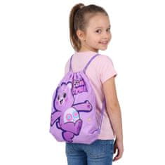 sarcia.eu Care Bears Vijolična, dekliška torba za čevlje za športno vzgojo, šolska torba z ramenskim pasom za deklice, torba-nahrbtnik 32x39 cm