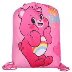 sarcia.eu Care Bears Roza, dekliška torba za čevlje za športno vzgojo, šolska torba z ramenskim pasom za deklice, torba-nahrbtnik 32x39 cm