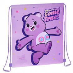 sarcia.eu Care Bears Vijolična, dekliška torba za čevlje za športno vzgojo, šolska torba z ramenskim pasom za deklice, torba-nahrbtnik 32x39 cm