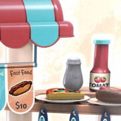 Mega Creative Otroška kuhinja/trgovina FAST FOOD XXL z dodatki – pica, hot dog, sladoled, krompirček Univerzalni