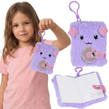STARPAK Axolotl, plišasti obesek, MINI beležnica z gladkimi listi, beležnica – obesek 2v1