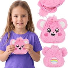 sarcia.eu Care Bears Roza denarnica za deklico, denarnica za denar, plišasta denarnica z zadrgo 10x10x3 cm