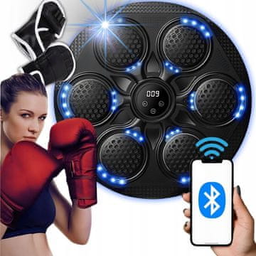 Verkgroup LED boksarski ščit MMA trenerska glasba USB Bluetooth 43cm LCD rokavice