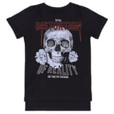 Rebel Črna bombažna t-shirt, mladinska majica s kratkimi rokavi, 100% bombaž 152
