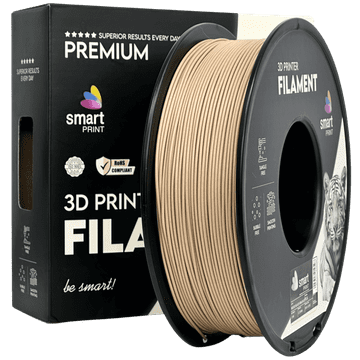 Smart Print PLA Les Črni Oreh Filament 1.75 mm - Smart Print Biološko Razgradljiv PLA (1kg Kolut)