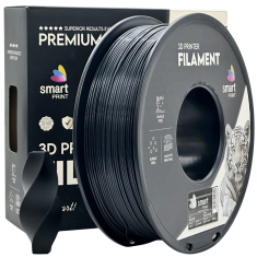 Smart Print 5x Silk PLA Črna Filament 1.75mm - Smart Print Sijajni Filament za 3D Tisk (1kg Kolut)