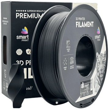 Smart Print 5x PLA Mat Črna Filament 1.75 mm - Smart Print Biološko Razgradljiv PLA (1kg Kolut)