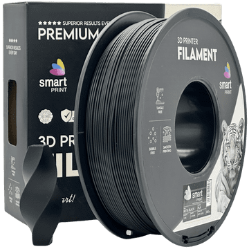 Smart Print 5x PLA Meta Črna Filament 1.75 mm - Smart Print Biološko Razgradljiv PLA (1kg Kolut)