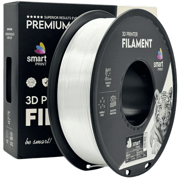 Smart Print 5x Silk PLA bela Filament 1.75mm - Smart Print Sijajni Filament za 3D Tisk (1kg Kolut)