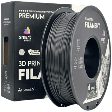 Smart Print 5x PLA Carbon Fiber Črna 1,75 mm Filament 1 kg | Smart Print | Ojačana trdnost s karbonskimi vlakni