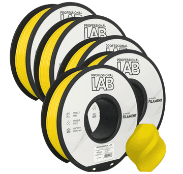 Professional Lab 5x PLA+ Rumena Filament 1.75mm - Professional Lab za 3D Tisk (1kg Kolut)