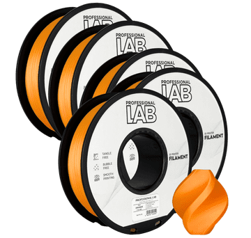 Professional Lab 5x PLA Oranžna Filament 1.75 mm - Professional Lab Biološko Razgradljiv PLA (1kg Kolut)