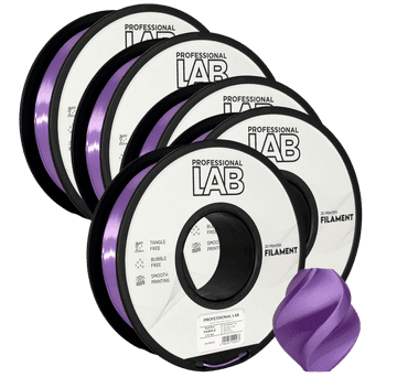 Professional Lab 5x Silk PLA vijolična Filament 1.75mm - Professional Lab Sijajni Filament za 3D Tisk (1kg Kolut)