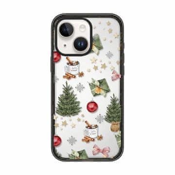 FreakinGood Akrilni/TPU ovitek za iPhone 15 z božičnim motivom (akvarelno božično drevo)