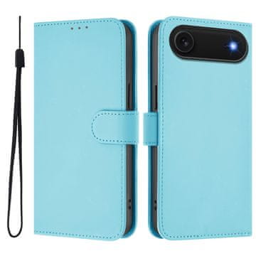 FreakinGood Preklopni ovitek iz umetnega usnja za iPhone Air z vrvico (nebesno modra)