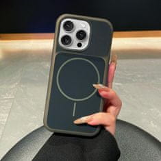 FreakinGood Silikonski ovitek za iPhone 14 Pro Max z magnetnim obročem (črna)
