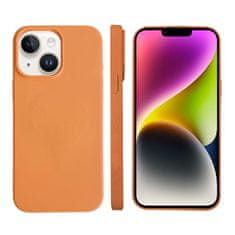 FreakinGood Silikonski ovitek za iPhone 14 z magnetnim obročem (oranžna)