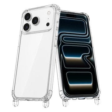 FreakinGood Akrilni/TPU ovitek za iPhone 17 Pro Max z odprtinama za vrvico (pregleden)