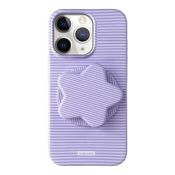 FreakinGood ovitek z črtami in zvezdastim stojalom za iPhone 11 Pro – zaščita s polnim prekritjem (Vijolična)