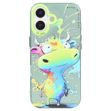 FreakinGood hibridni PC/TPU ovitek za iPhone 17 z motivom pisane kravice (Oljno slikarstvo)