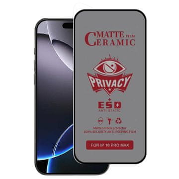 FreakinGood Privacy keramična zaščitna folija za iPhone 16 Pro Max